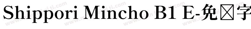 Shippori Mincho B1 E字体转换